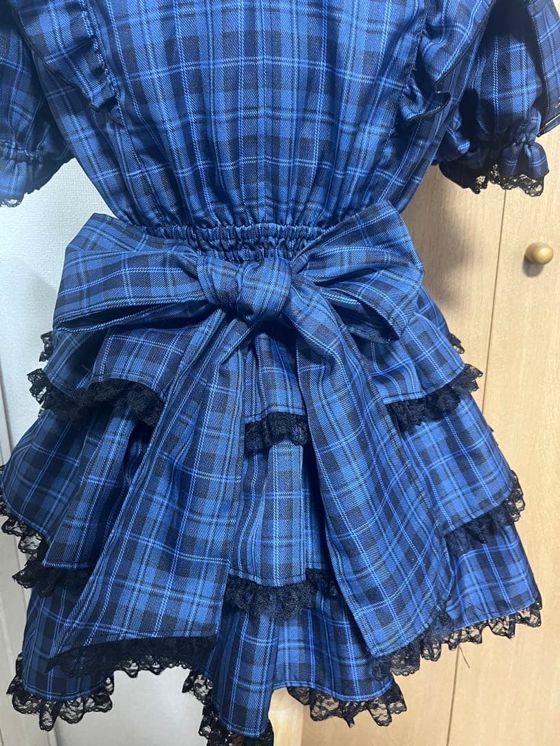 NOÉMIE ノエミー 青チェック レースアップ ワンピース 地雷系 量産型