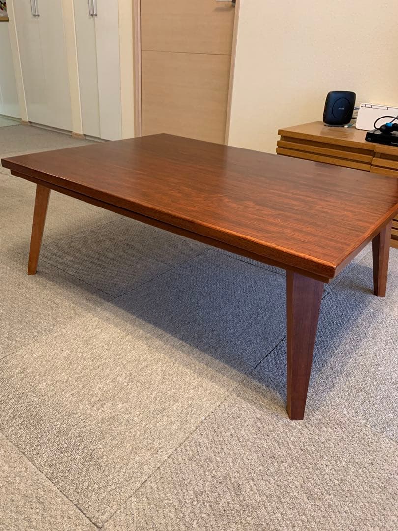こたつテーブル　105㎝✖️75㎝　ダークブラウン［5/7まで］ 東谷 こたつ テーブル 長方形 カーボンフラットヒーター 105×75 木目