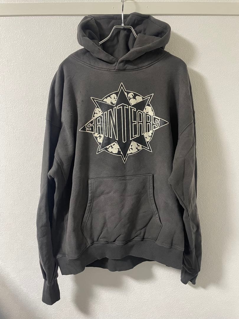 SAINT M××××× セントマイケル DENIM TEARS パーカー L SAINT MICHAEL DENIM TEARS HOODIEパーカーフーディグラフィティ