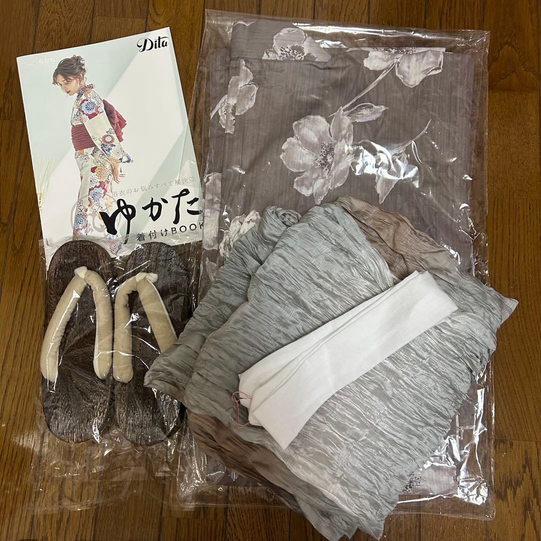 Dita 浴衣 亜麻色の夕凪寄せ