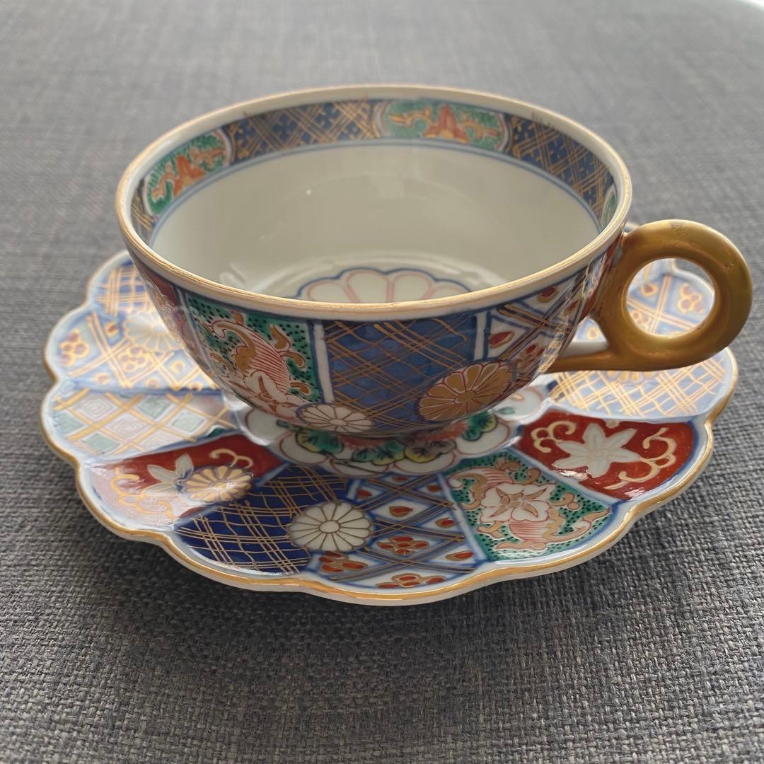 奇玉宝鼎之珍 大聖寺伊万里 金襴手 カップ&ソーサー 古伊万里 - メルカリ