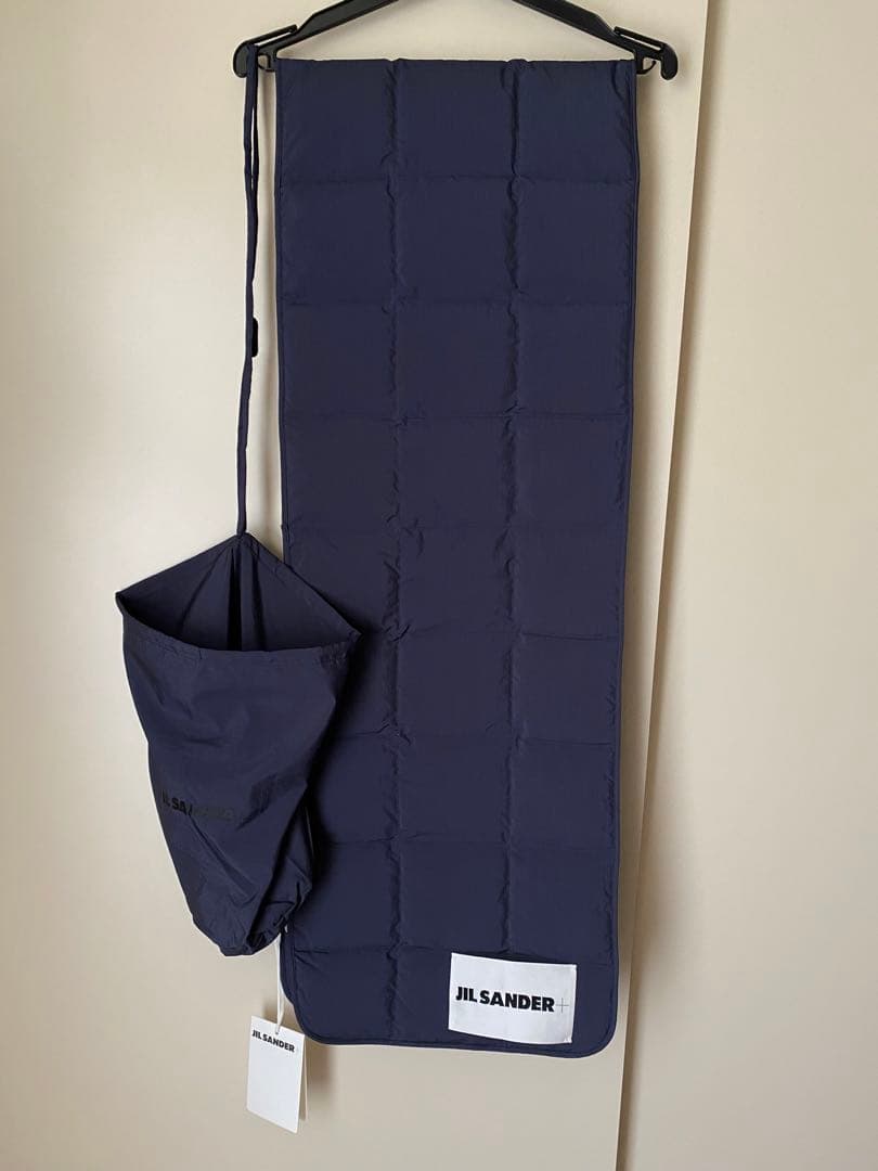 JIL SANDER+】ジルサンダー+ キルティング ダウンマフラー ネイビー