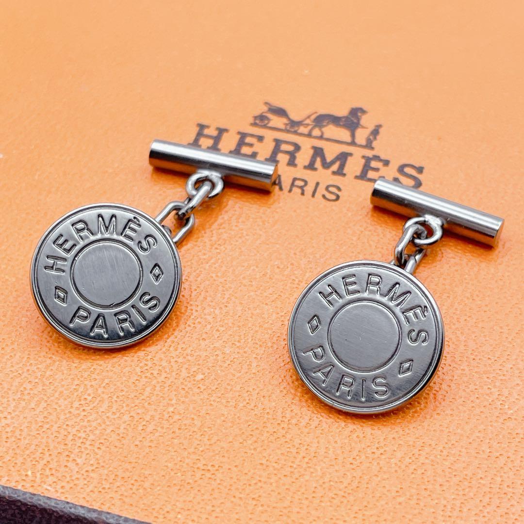 HERMES エルメス　カフリンクス　セリエ　サークル　ブラック　黒　カフス 楽天市場】【中古】 Hermes (エルメス) セリエ ボタン チェーン