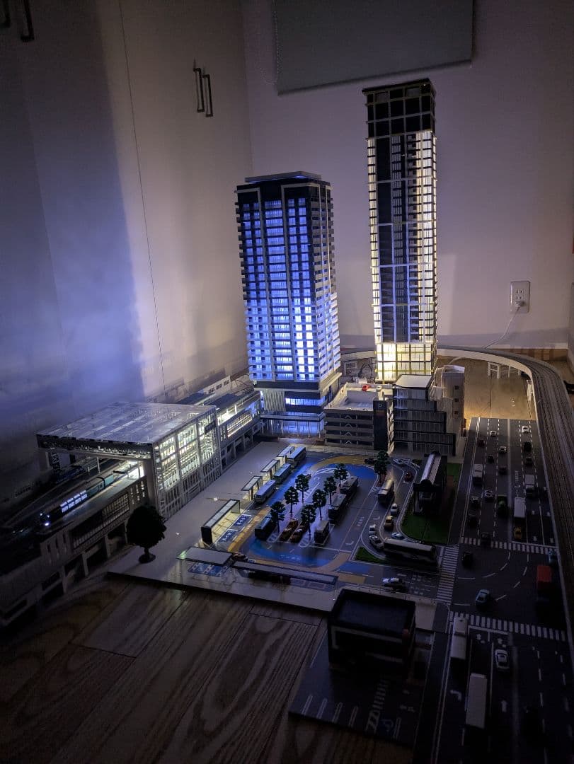 Nゲージ 自作ストラクチャー 超高層マンション タワマン ジオラマ