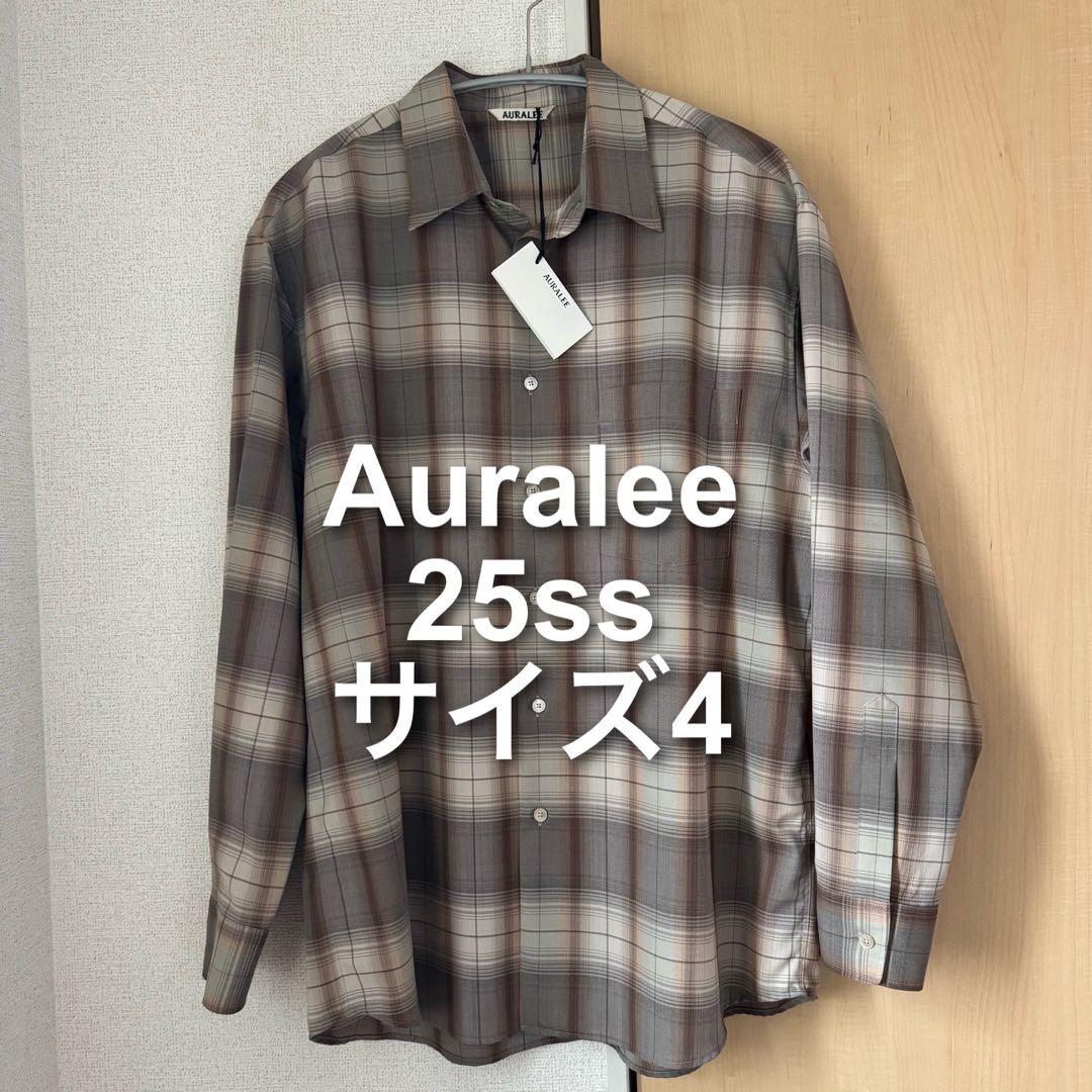 Auralee 25ss チェック柄 長袖シャツ サイズ4 AURALEE（オーラリー） サイズ:4 A25SS01GC ギンガムチェック長袖