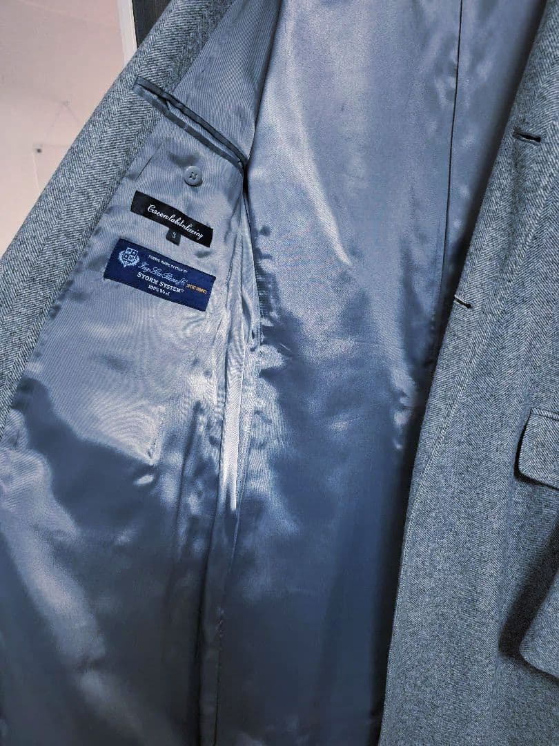 ロロ・ピアーナ×green label relaxingグレー チェスターコート