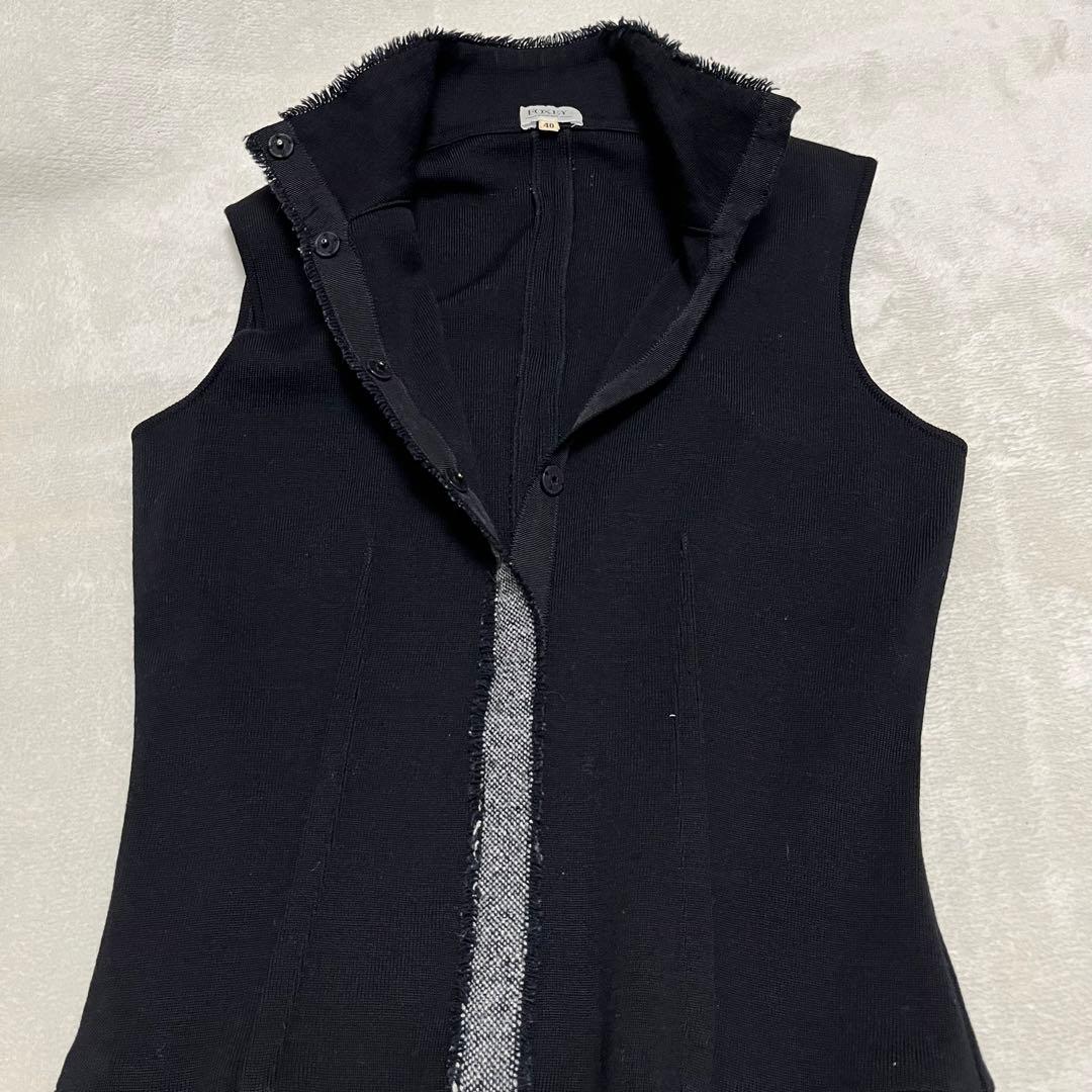 foxey フォクシー ニットワンピース ツイード ハイネック 40 ブラック