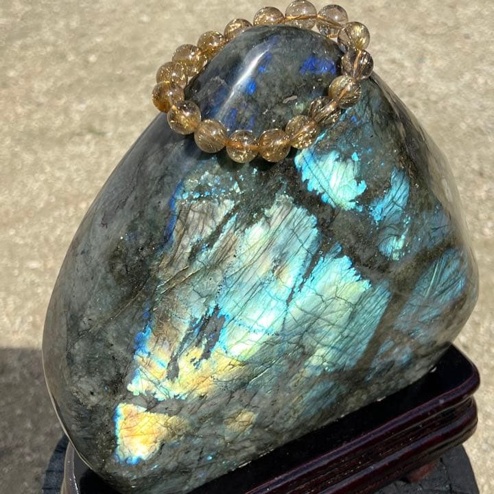 ✳️超極大‼️✨激レアレインボーシラーが超綺麗✨ラブラドライト 原石