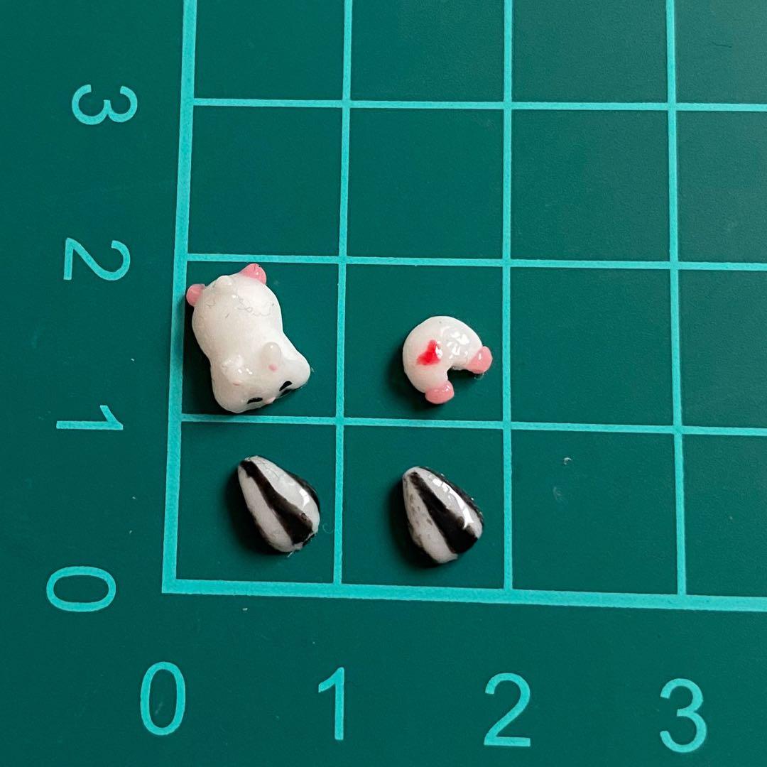 3Dネイルパーツ ネイルパーツ 4点セット ハムスター ハムケツ ひまわり