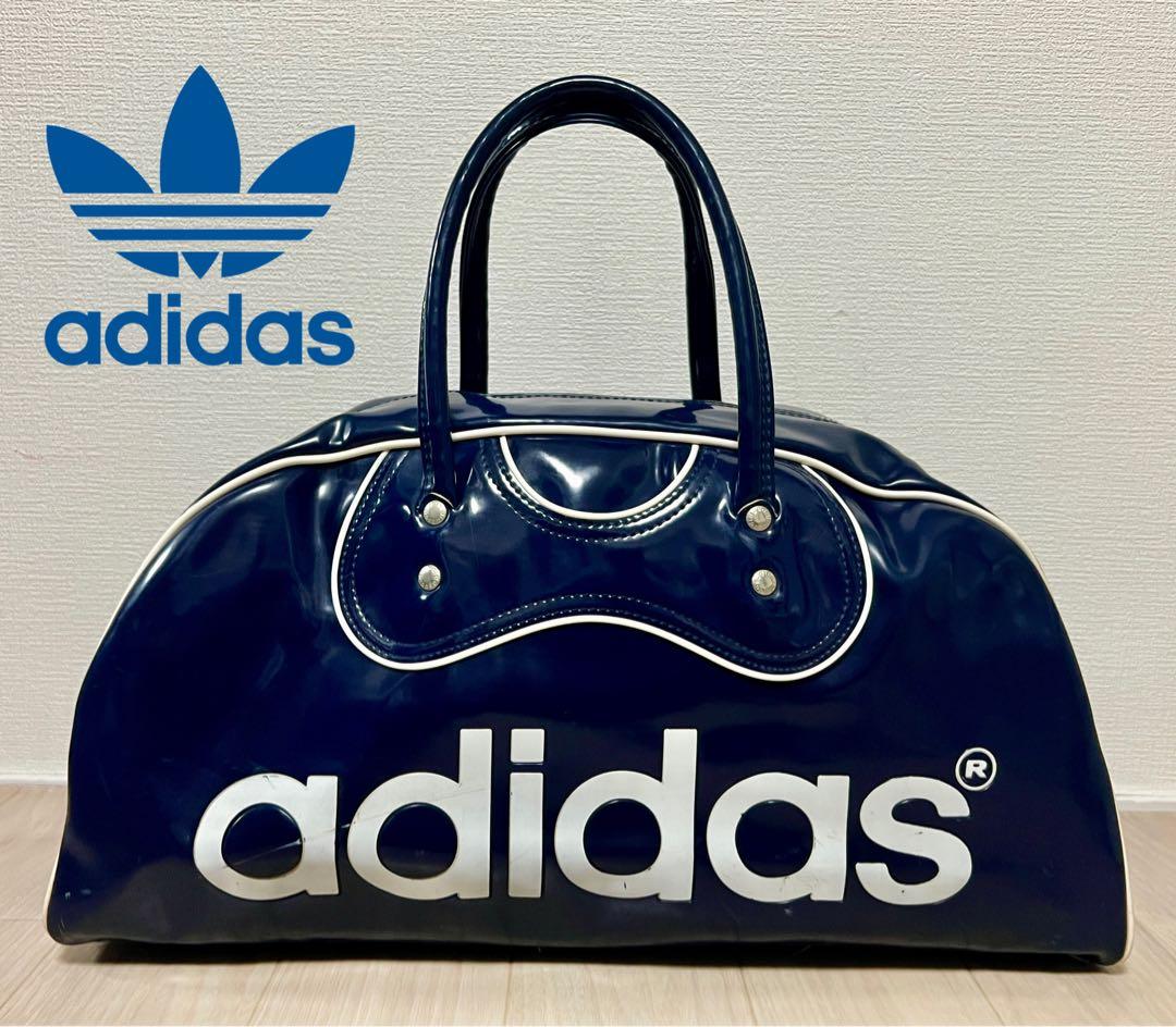 80s adidas ）アディダス エナメル ボストンバッグ ビンテージ - メルカリ