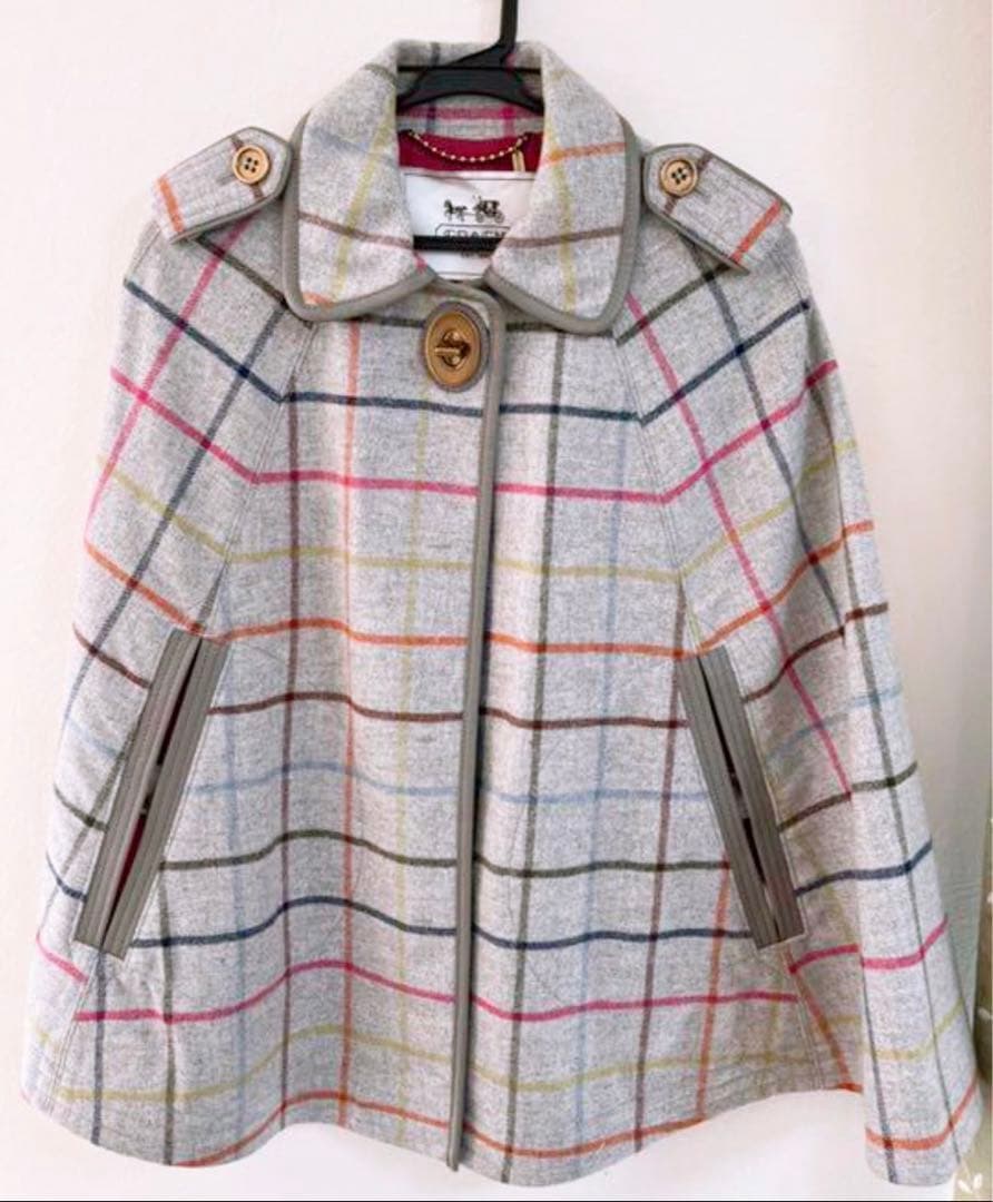 【完売品】coach ウールポンチョ　XS-Sサイズ org.jpg