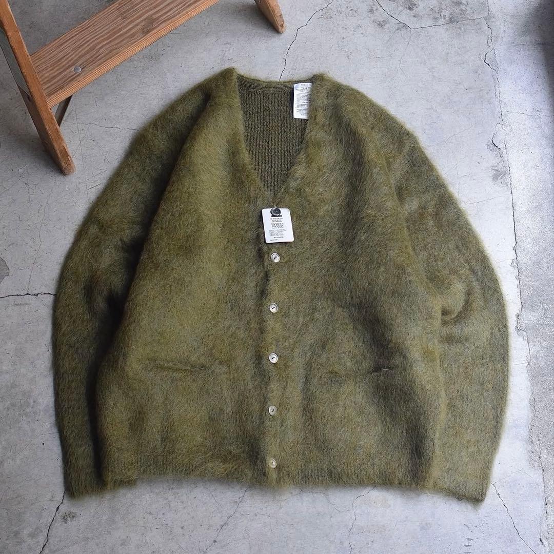 A.R.P. Premium Mohair Cardigan Olive モヘア A.R.P.®︎ Premium Classic Mohair Cardigan W/Pocket Olive モヘア