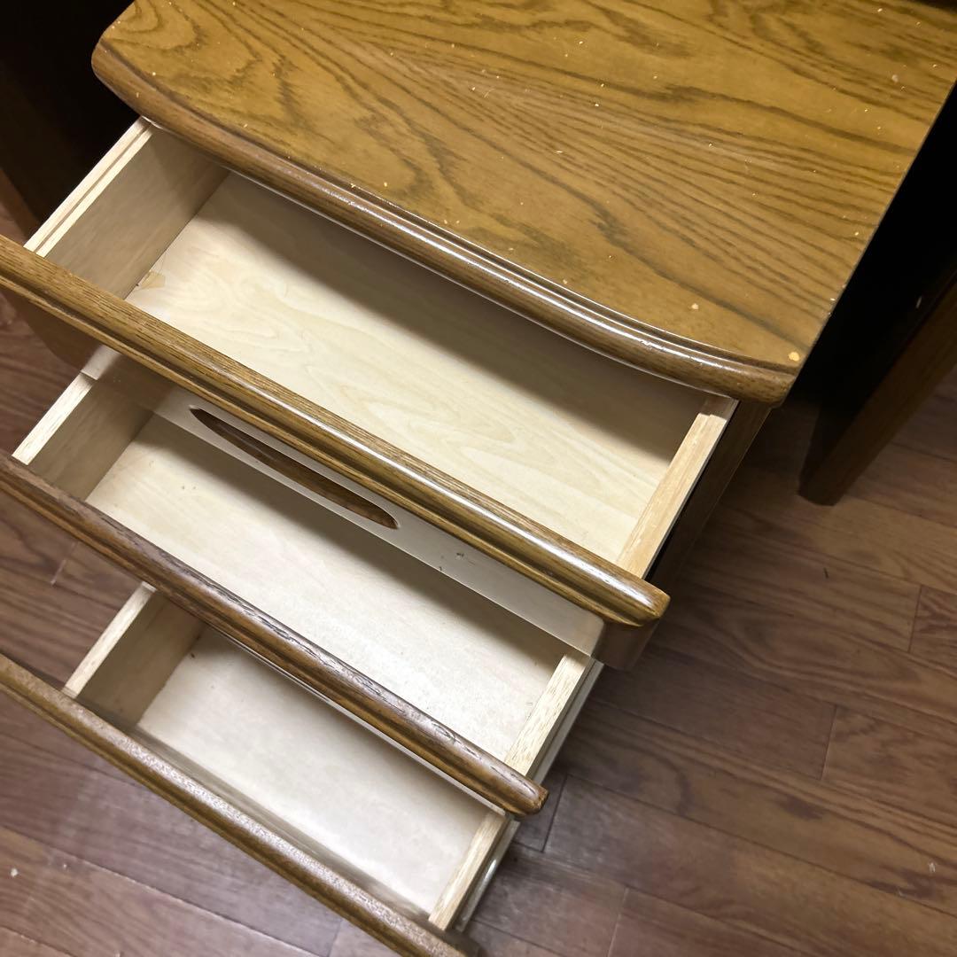 木製学習机 卓上部オープンシェルフ付き 日本製 山梨引きとり あるいはたの