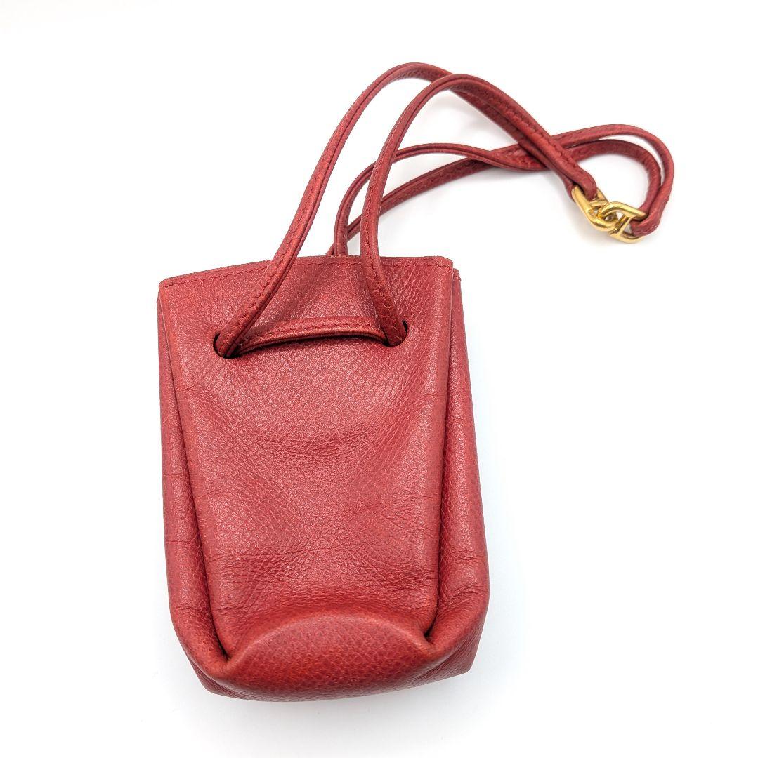 エルメス HERMES ヴェスパ ポーチ 巾着 小物入れ レッド 赤 - メルカリ