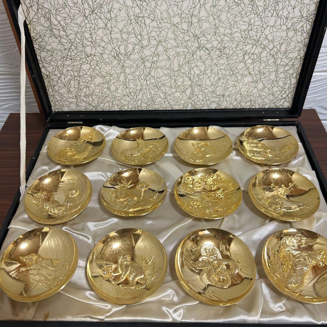 干支(十二支) 金杯 24Kgp 金メッキ 縁起物 サカヅキ - メルカリ