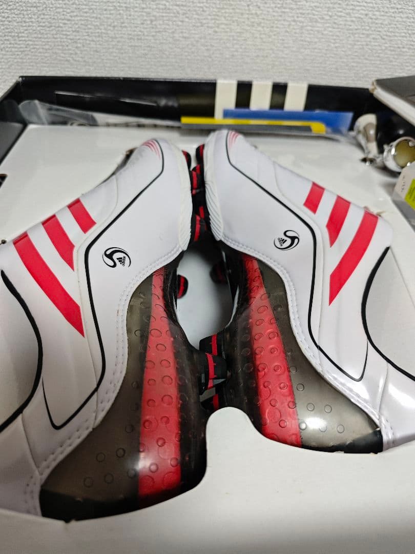 adidas F50 TUNITサッカーシューズ ホワイト/レッド 27.5cm