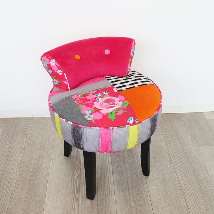 カラフルパッチワークスツール 楽天市場】スツール パッチワーク 組立品 ワークスツール 椅子