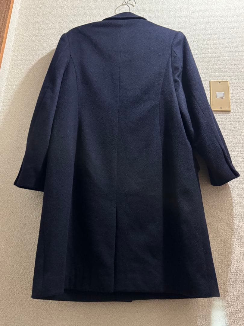 GIANNI VERSACE ネイビーチェスターコート イタリア製