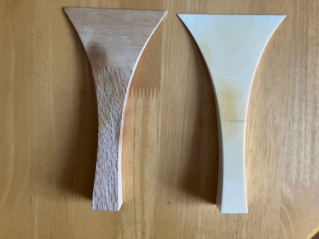 長唄三味線 天然素材 樫の撥25匁に近いサイズ