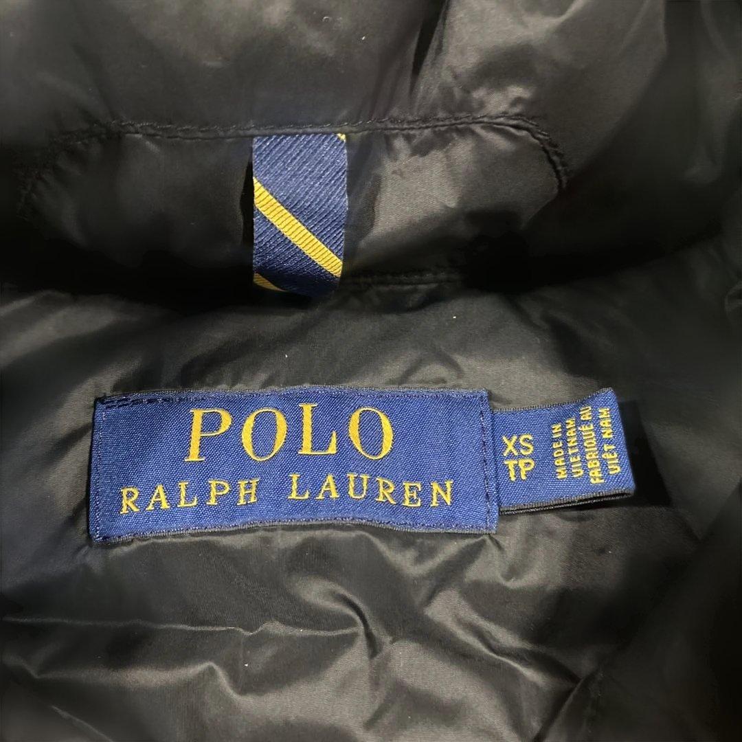 ラルフローレン XSTP 165 88A ダウンベスト 黒 ブラック 赤 - メルカリ