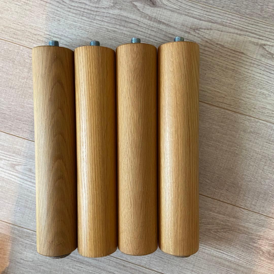 無印良品 美品 板と脚 木製テーブル脚4本組 オーク材 高さ35cm用