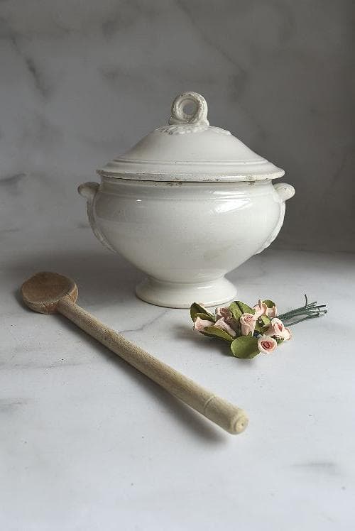 珍しい窯 フランス19世紀 美しいスーピエ（小）印有 フランスアンティーク