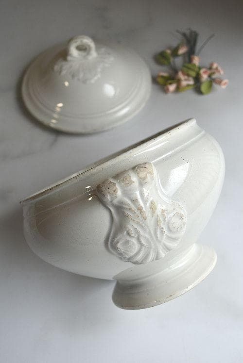 珍しい窯 フランス19世紀 美しいスーピエ（小）印有 フランスアンティーク