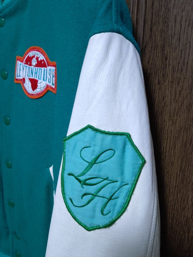LEYTON HOUSE レザー袖スタジャン ビンテージユニセックス日本製の通販