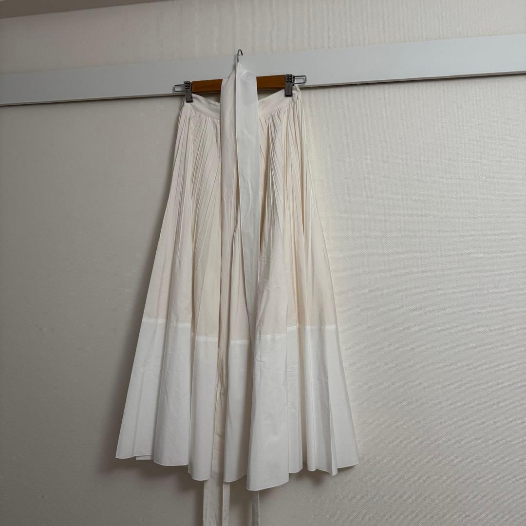 EDIT. FOR LULU ランダムプリーツロングスカート ホワイト 34 Edit for