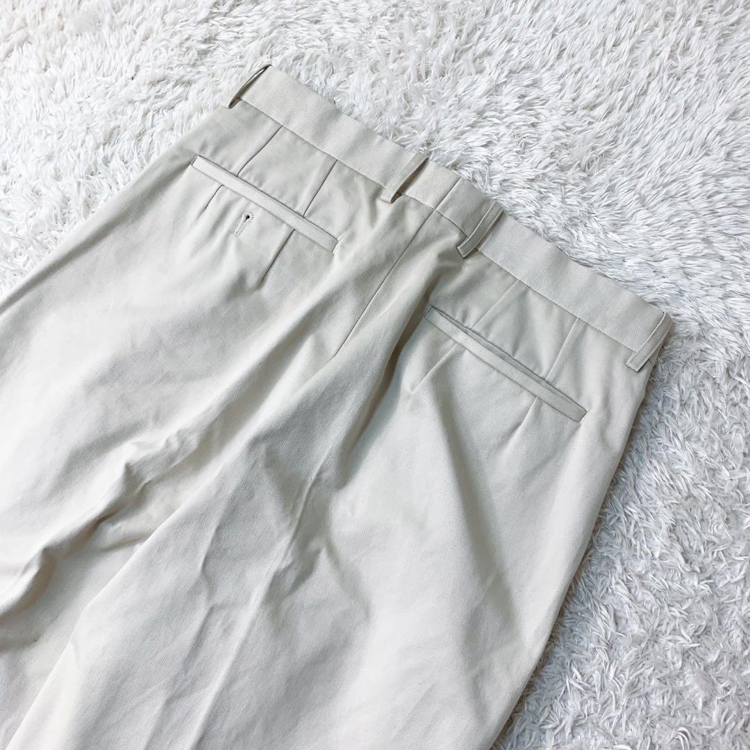 極美品✨23ss】サイ ツータックチノトラウザーパンツ ベージュ コットン