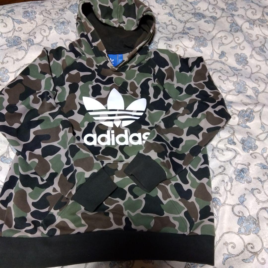 ☆adidas 迷彩柄パーカーMサイズ - メルカリ