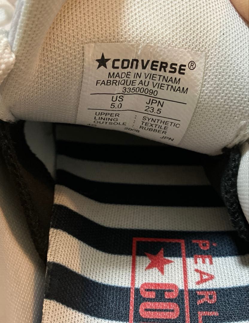 【23.5cm】PEARLY GATES CONVERSE ゴルフシューズ 白