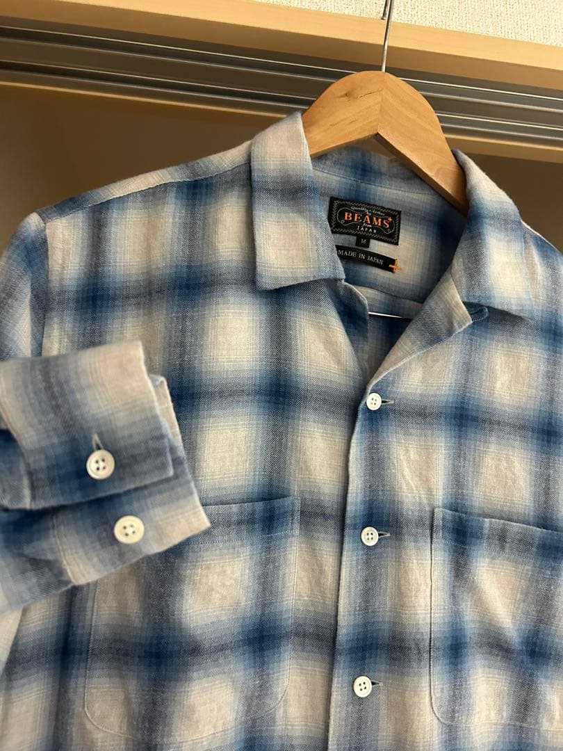 トップス 25AW BEAMS PLUS -Open Collar Ombre Shirt