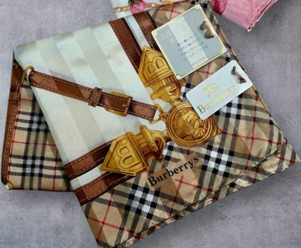 新品未使用 BURBERRY シルクコットン ハンカチーフ - メルカリ