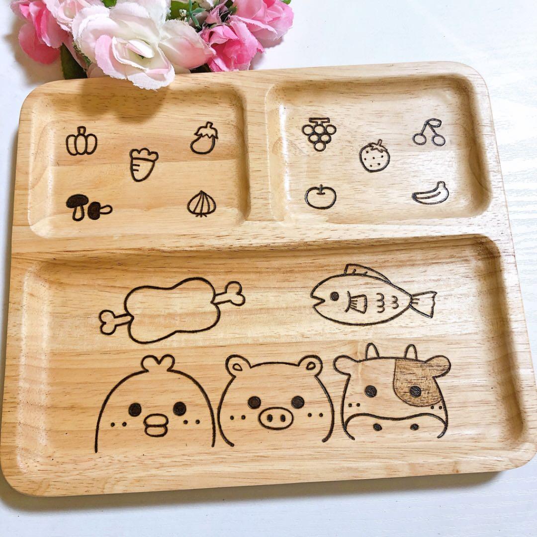 確認♡画像5枚♡四角仕切り(大)♡スプーンフォーク♡お箸♡オーダー受け付け Amazon｜スケーター(Skater) トリオセット 箸 スプーン フォーク