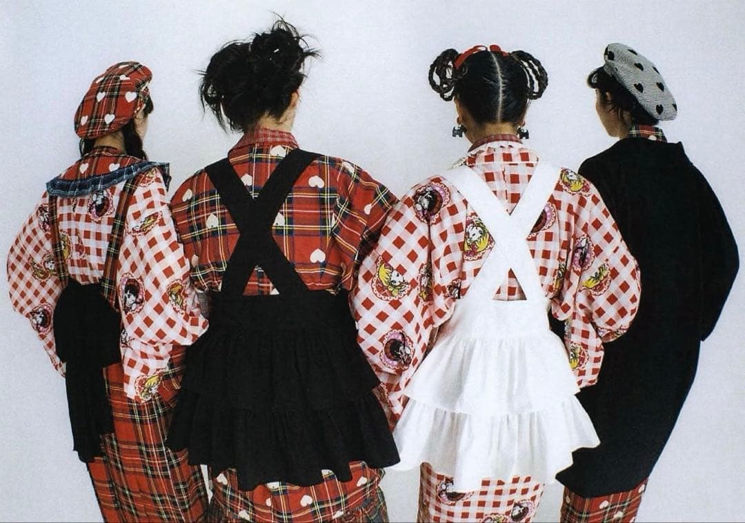 HEIHEI チェック サスペンダースカート