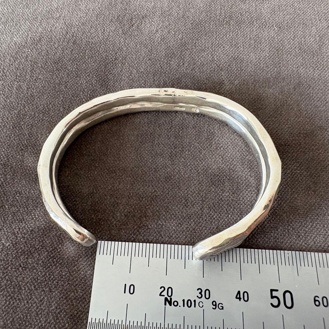 市松 シルバーバングル ダブルスタイル - メルカリ