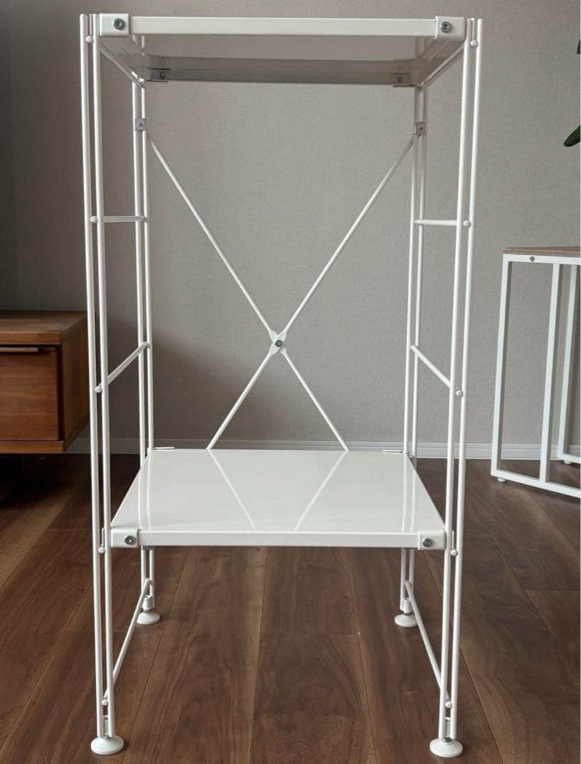 無印良品 スチールユニットシェルフ 2段 スチールユニットシェルフ用 ボックス 引出し2段 ウォールナット材