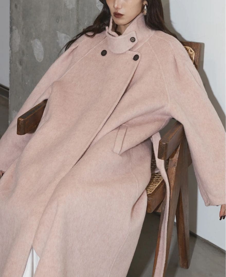 ANDREA&Co ペールピンクウールコート - メルカリ