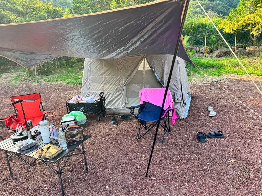 充気式テント 鉄黒ゴム製キャンプテント 15.8m²