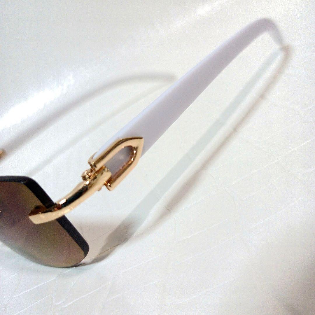 リムレス□サングラス□Y2K□ブラウン□グラデーション□Y2K□未使用品