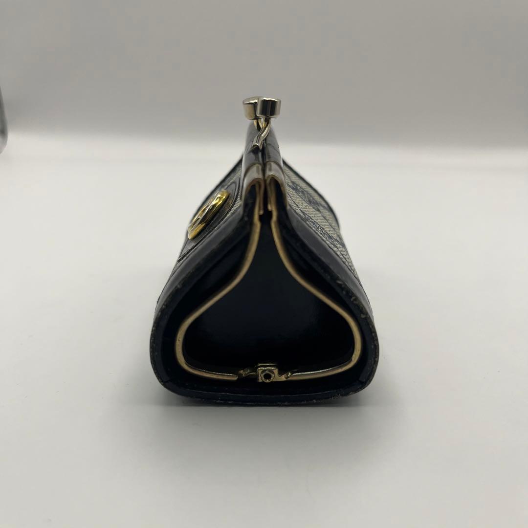 GUCCI がま口 コインケース GG柄 ヴィンテージ 黒 オールドグッチ