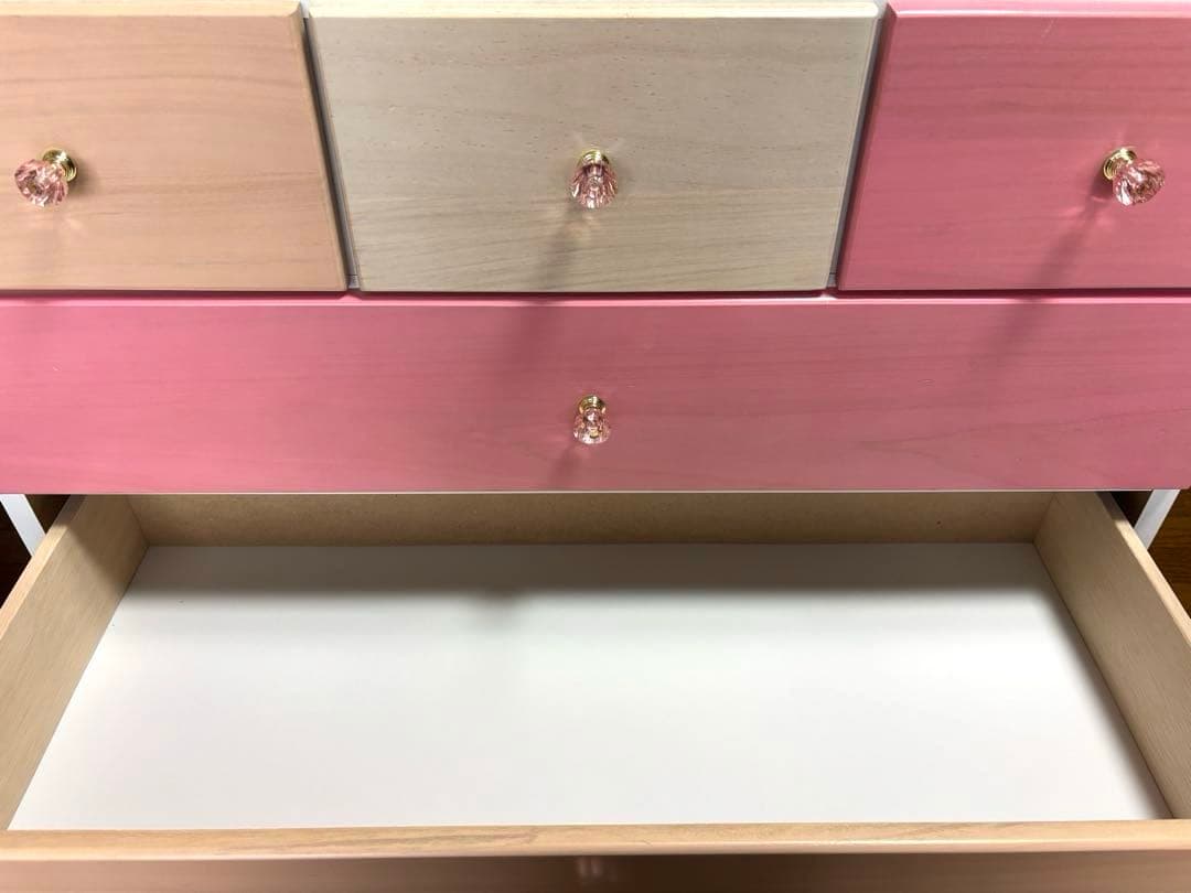 引き取り限定※ ニトリ チェスト タンス ローチェスト ピンク - メルカリ