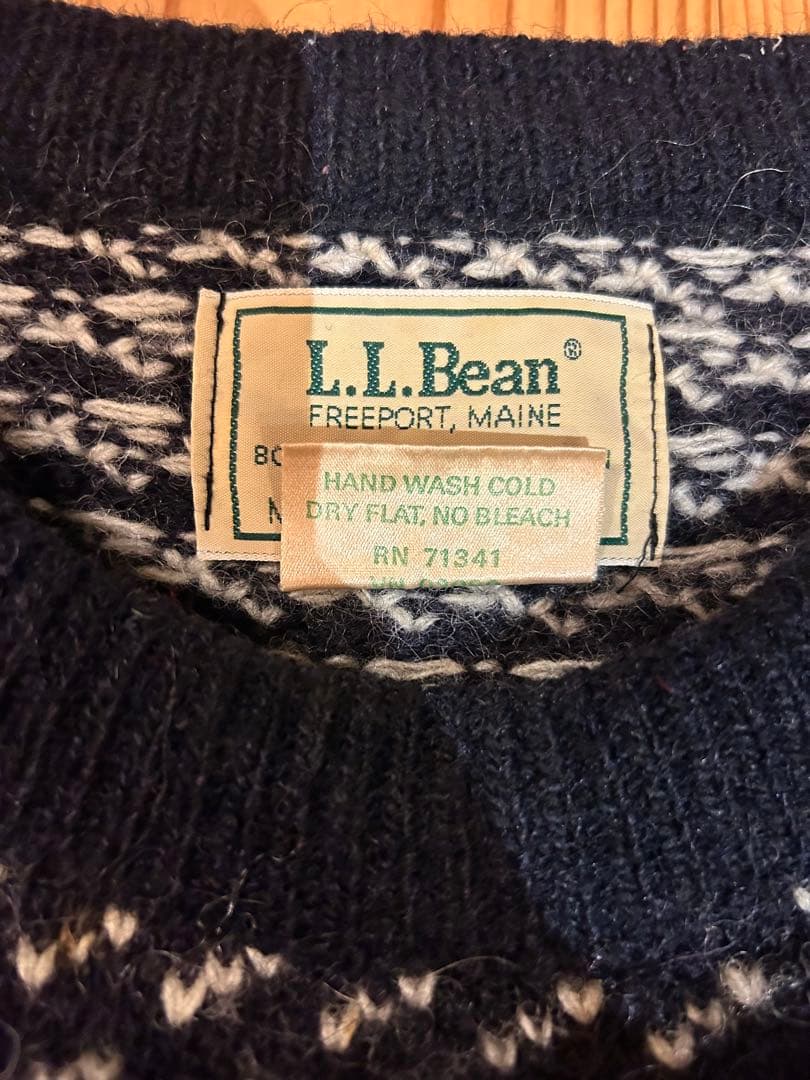 L.L.Bean 80s バーズアイニット　エルエルビーン