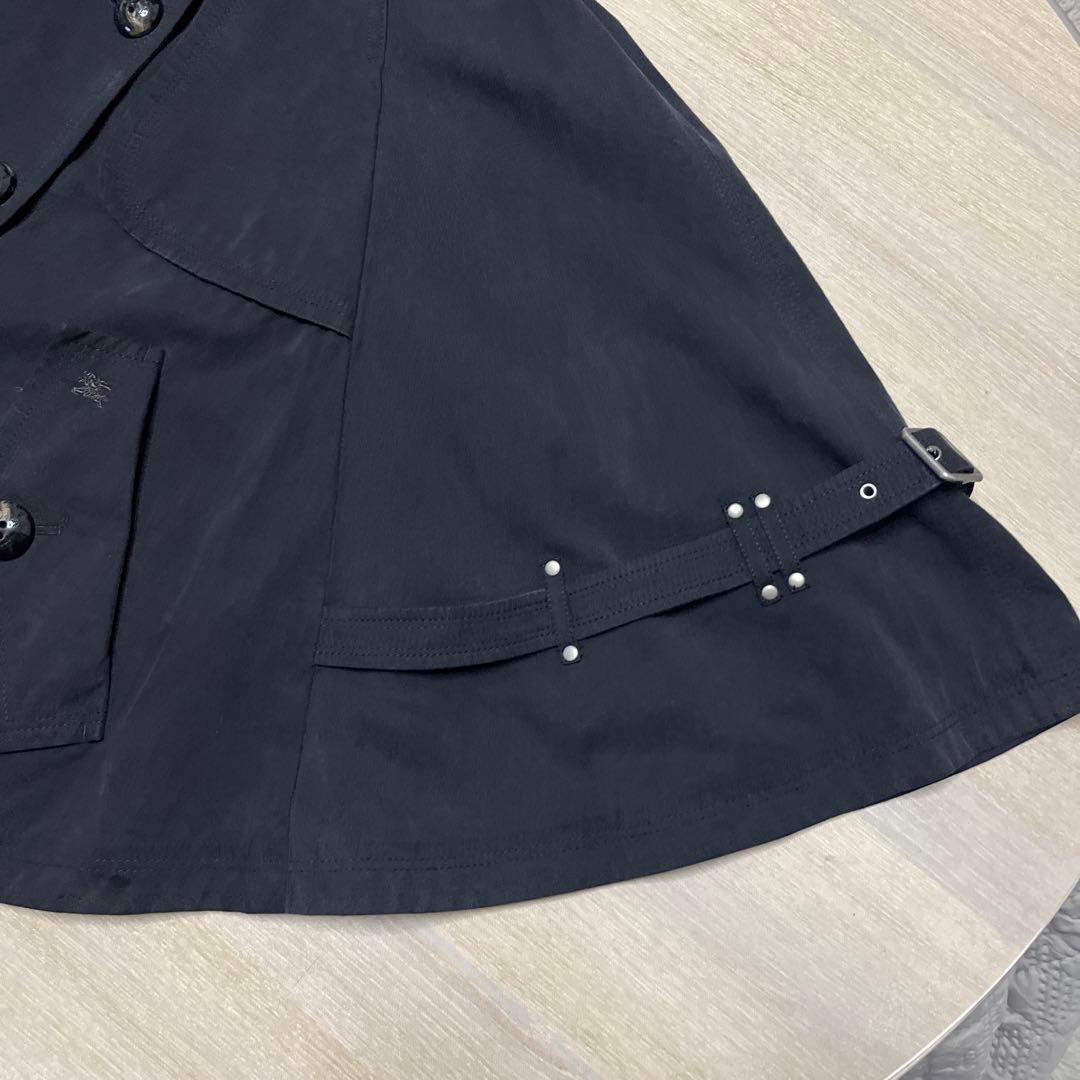 レア☆トレンチ風ポンチョ 濃紺