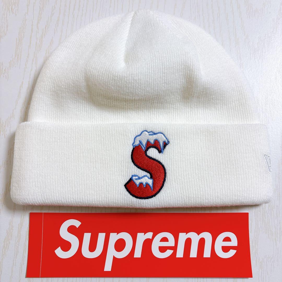 Supreme NEW ERA ニット帽 ビーニー Sロゴ ホワイト 白 雪 - メルカリ