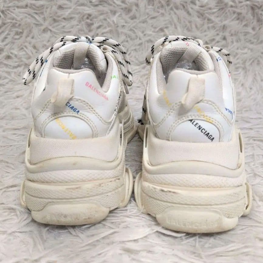 BALENCIAGA Triple S ロゴ入り 厚底スニーカー 37 ホワイト - メルカリ