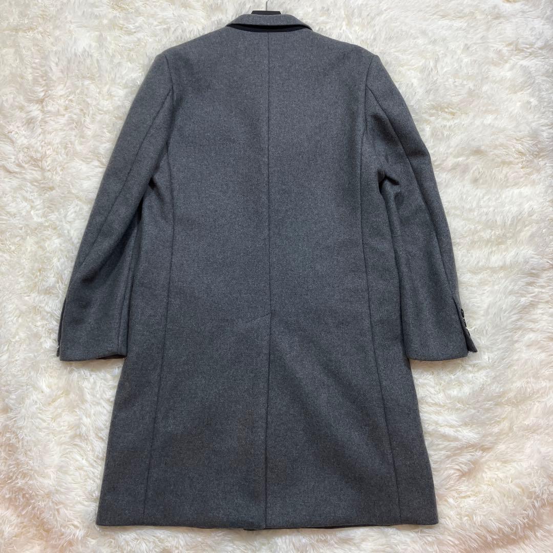 未使用級 ユナイテッドトウキョウ チェスターコート 比翼ボタン グレー