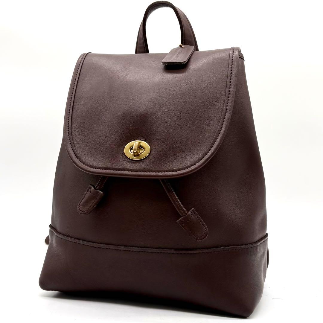 美品✨オールドコーチ リュック レザー ターンロック ブラウン 9791