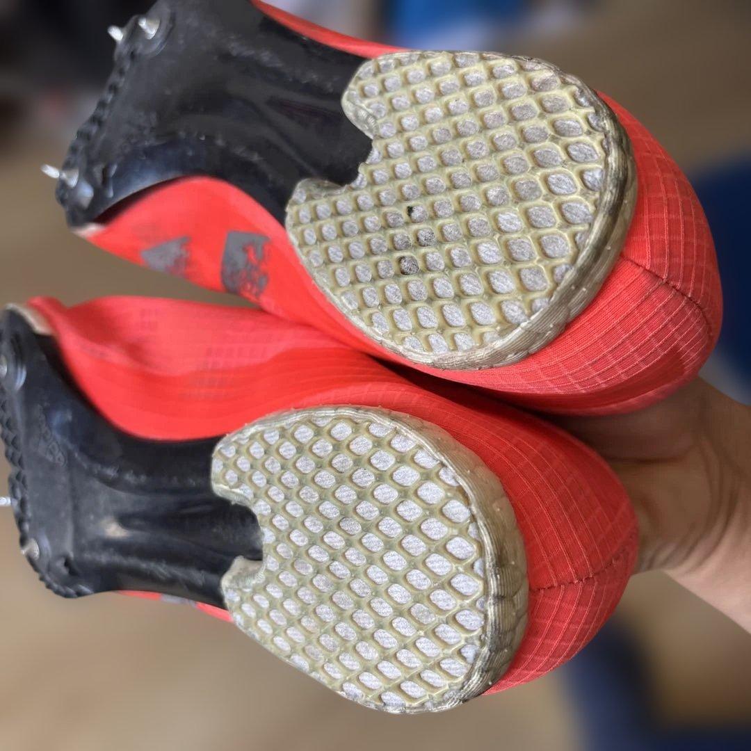 adidas 赤色 スパイクシューズ　29.5cm 陸上競技